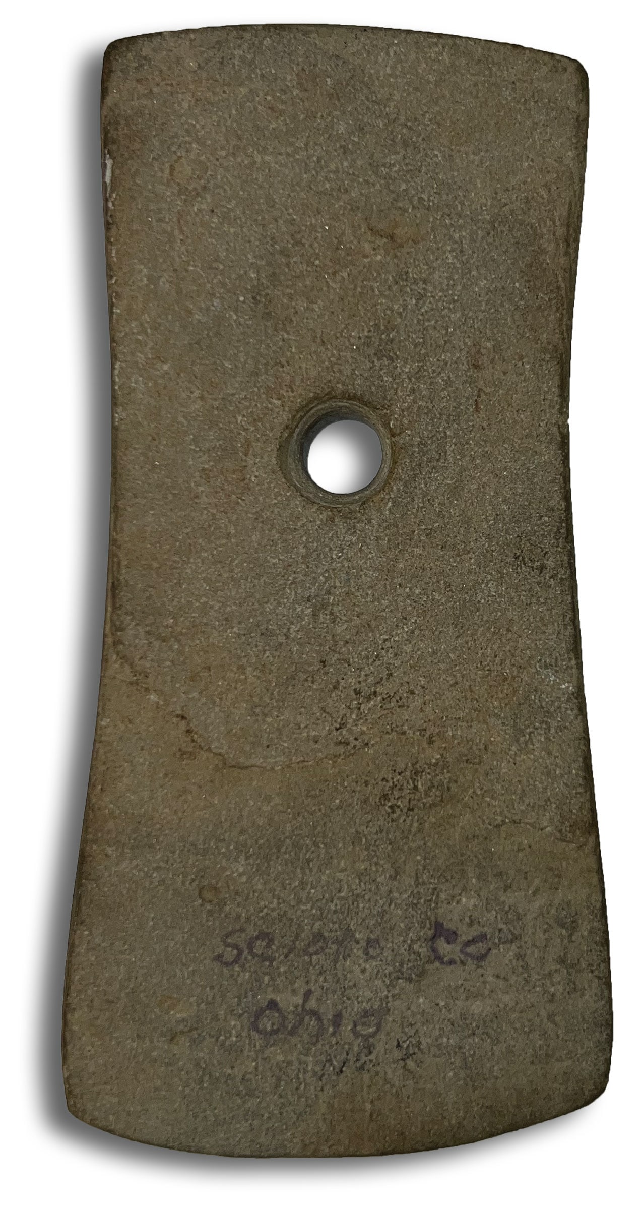 4 1/16" Bell Pendant. Heavily Wether Slate. Scioto County, Ohio. Jackson COA. (1 of 3)