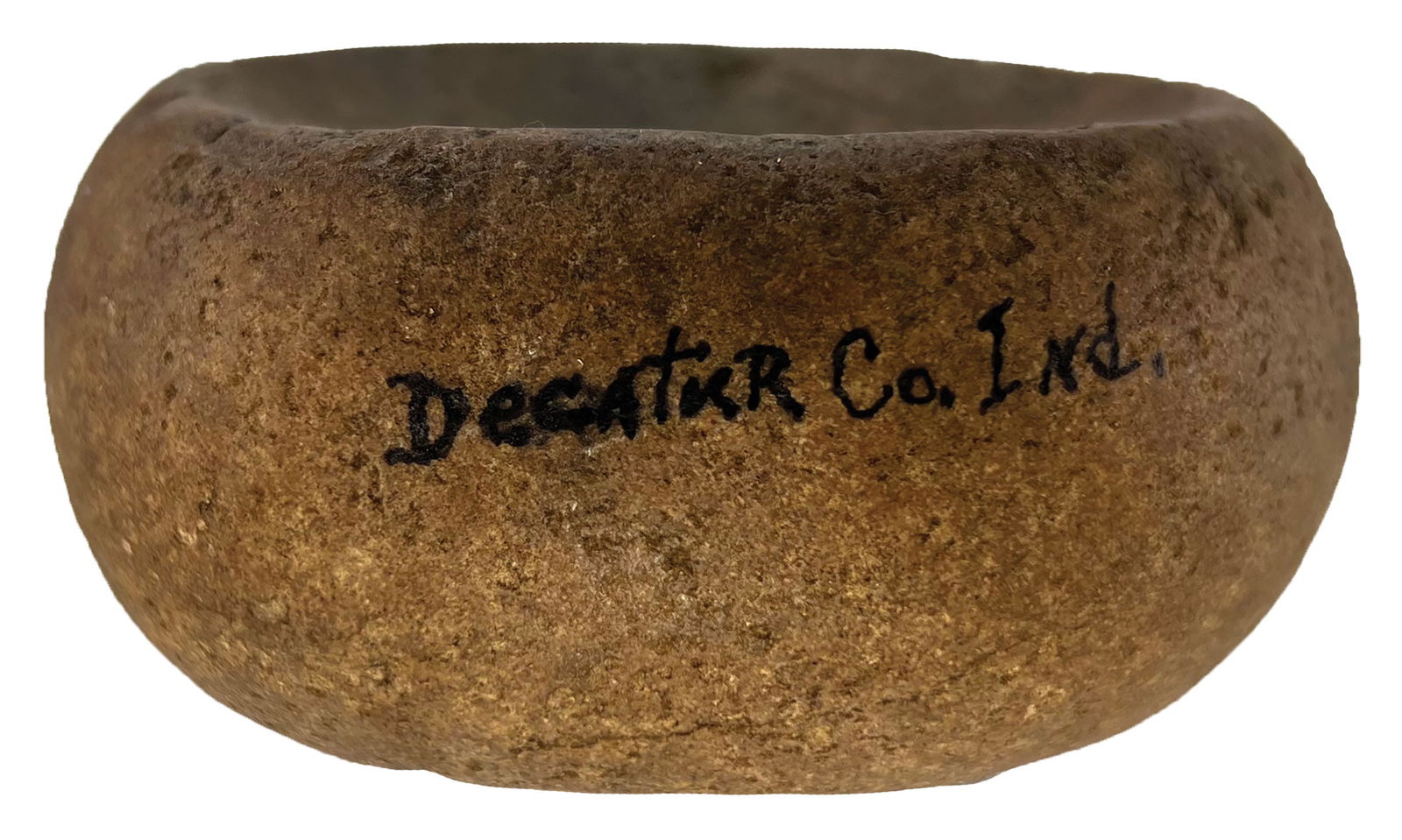 3 3/4" Cupped Discoidal. Tan Material. Decatur County, Indiana. Ex Lloyd Cash. (1 of 5)