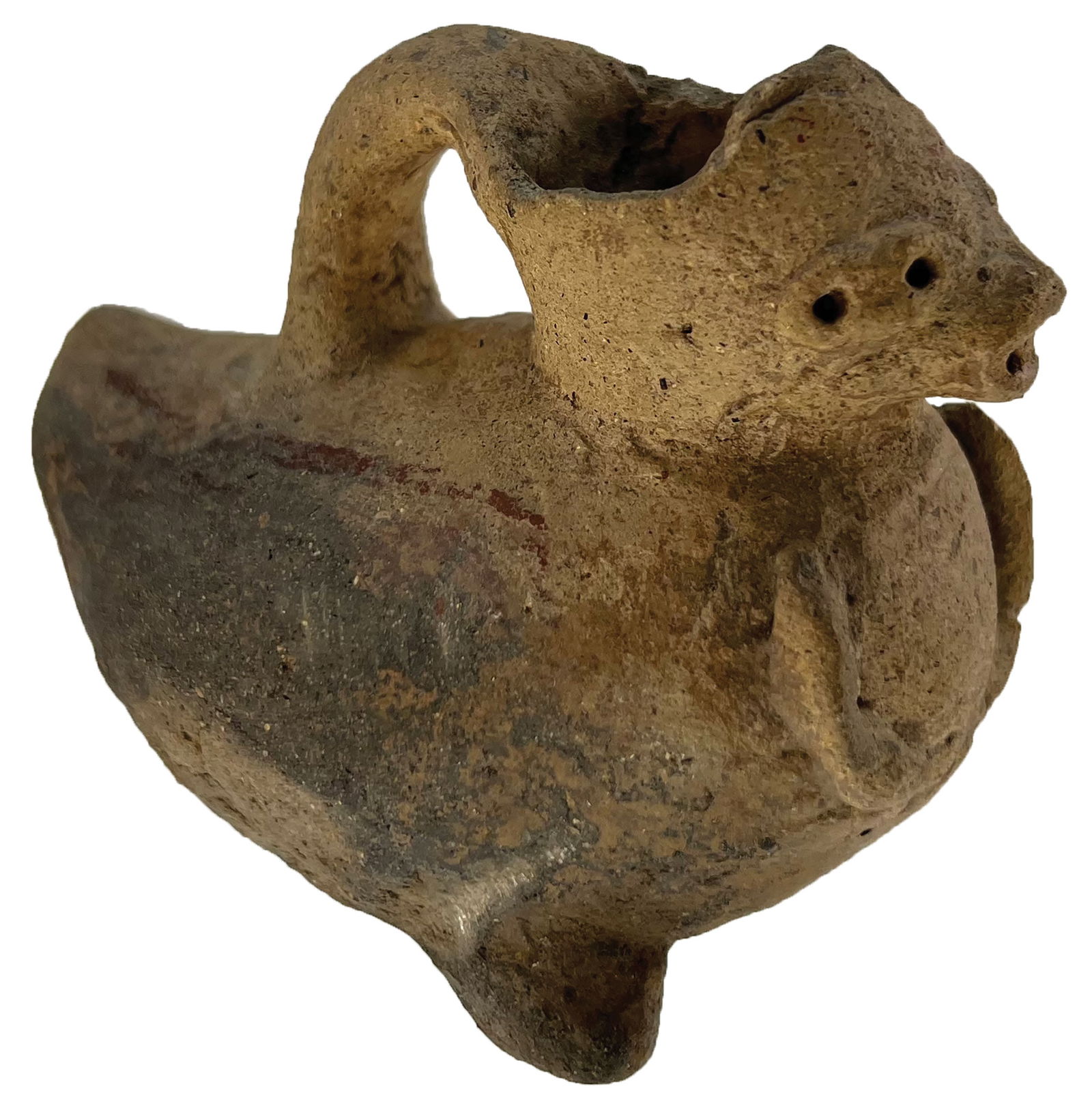 4 1/2" L. by 3 3/4" T. Miniature Animal Effigy Pitcher. New Mexico. Ex William Platt. (1 of 9)