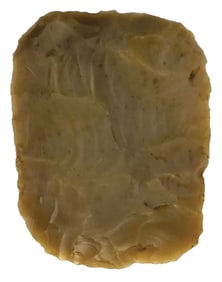 2 5/8" Square Knife. Flint Ridge. Somewhat Glossy. Ohio. Ex Lloyd Cash Collection.