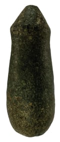 5 1/8" Phallic Effigy Pestle. Green Hardstone. Ex Lloyd Cash. Davis COA.