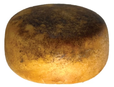 3 3/16" Beautiful Orange Quartz Biscuit Discoidal. Recovered by Lloyd Cash.