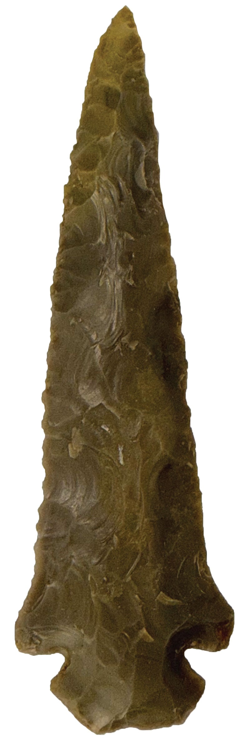 5 3/8" Dovetail. Ex Dan Stroud, D. Smith, and T. Allen. Rogers COA.: 5 3/8" Dovetail. Gray/Tan Color Chert. Great old Example. Ohio County, Kentucky. Ex Dan Stroud, David Smith, and Terry Allen Collections. Rogers COA.