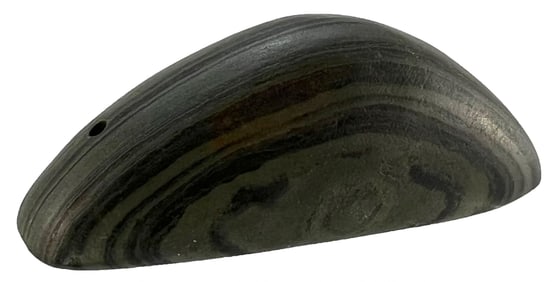 3 1/4" Boatstone. Darke County, Ohio. Ex Bill Cain Collection.