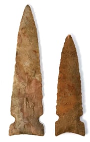 2 Points. Longest 4 1/2". Variety of material. Ex Wally Zollman Collection.