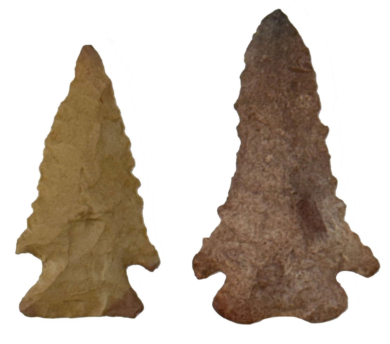 2  Pinetree Points. 1 3/4" & 2" Ex Richard Tebbs Collection. (1 of 2)