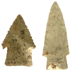 Two Hardins. 2 3/4" Glossy and 2" Serrated. MO. Ex Lloyd Cash.