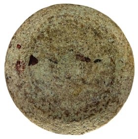 3 9/16" Double Dimple Discoidal. Pudding Stone. Ex Lloyd Cash Collection.