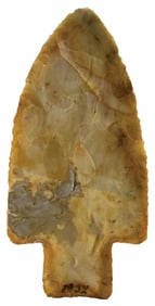 4 1/8" Robbins Adena. Ex Nora Coleman Collection. Thin & well Flaked.