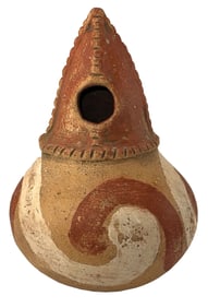 6 1/4" Corn God Bottle. Missouri. Ex Harvey McGehee. Pictured. COA.