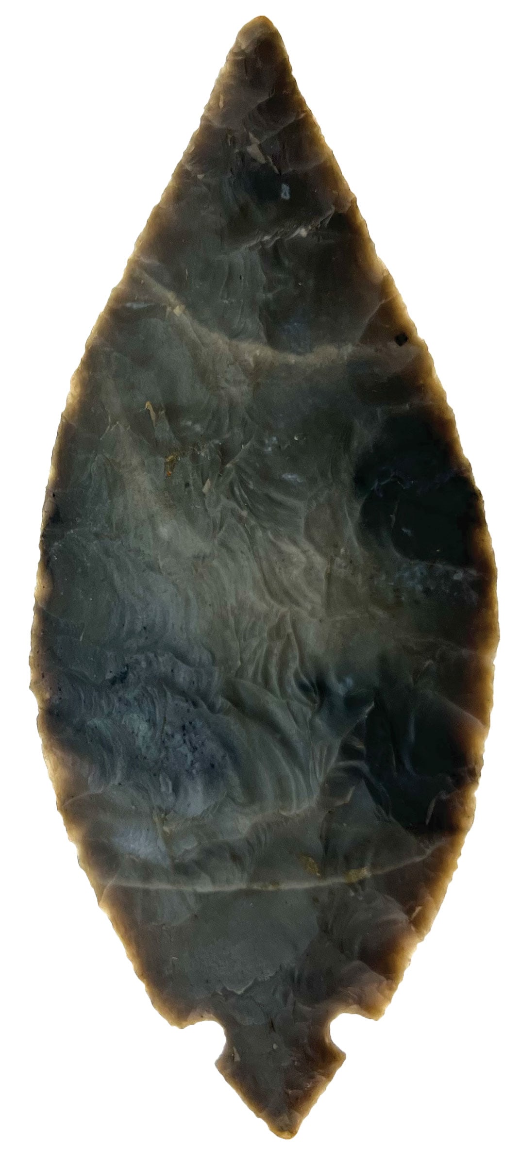 6" Turkeytail. Ex B.Cain and B. Thompson. Impeccable Flaking, Very Thin. (1 of 2)