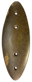 6 3/8" 4 Hole Drilled Gorget. Roy Hathcock Collection. Ex Townsend.