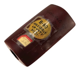 2 3/8" Jasper Bannerstone. Ex B.W. Stephens. Dickey & Motley COA's.