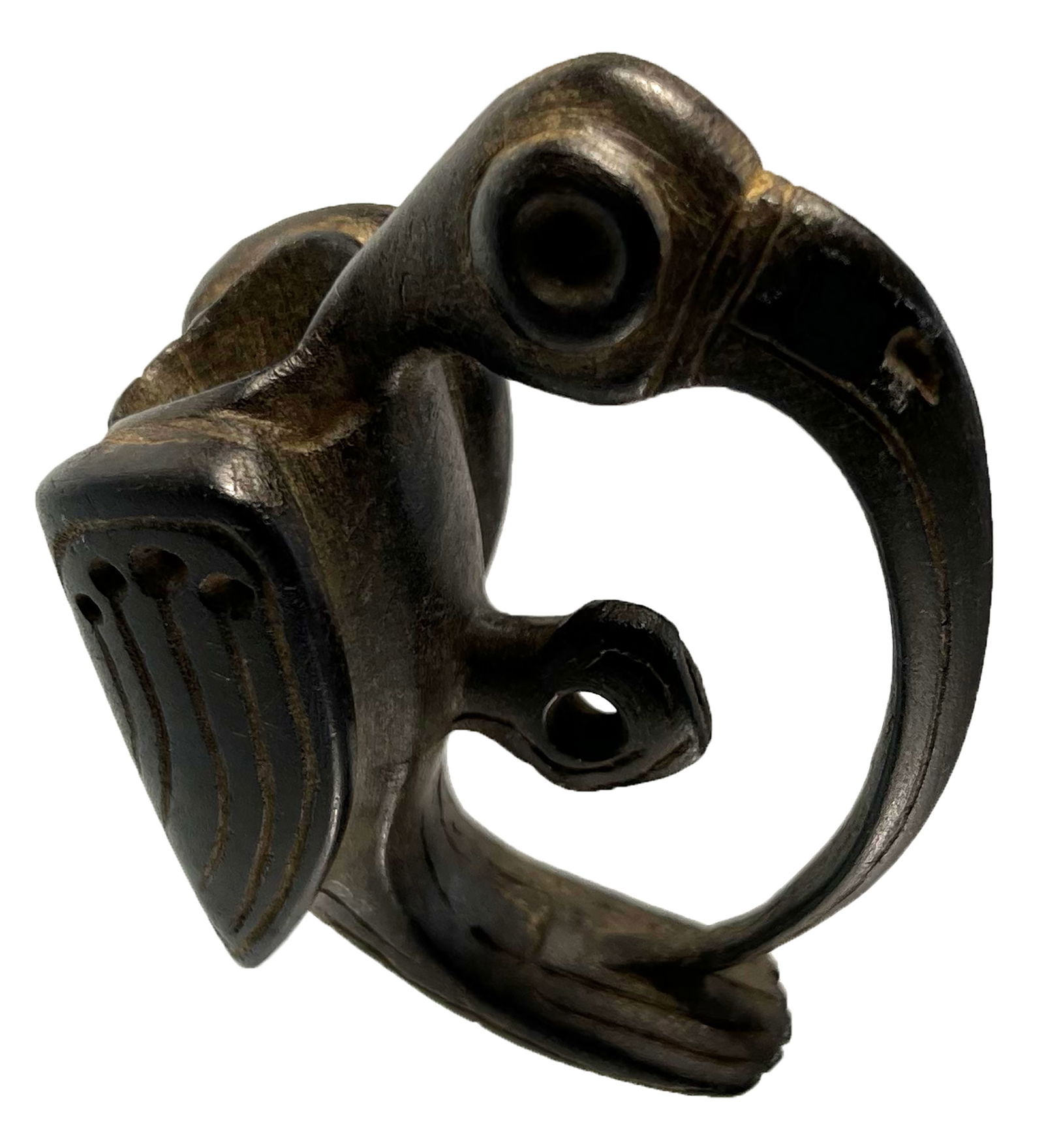 3 1/2” Heron Bird Effigy Pipe. Pictured in Sacred Fire and Holy Smoke. (1 of 9)