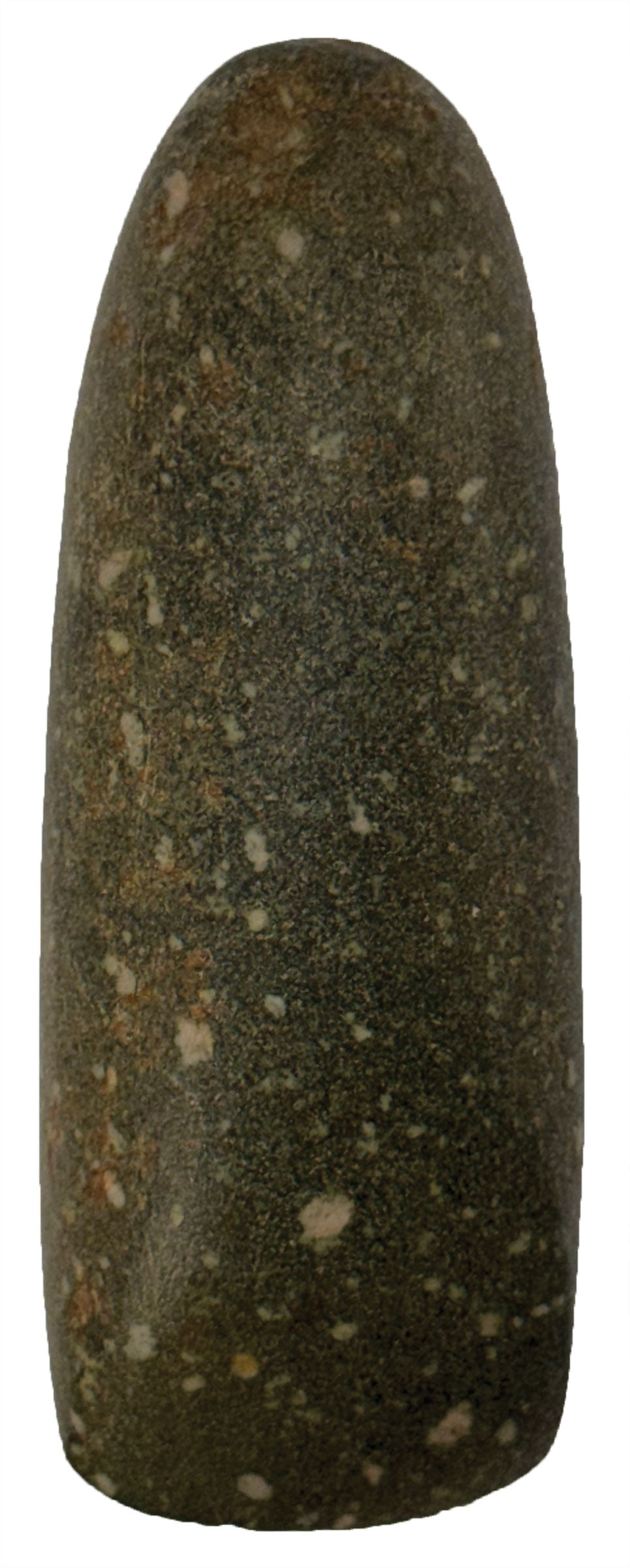 4 1/2” Phophery Celt. Green and Yellow Phenocrysts. Ex Nelson and Ford.: 4 1/2” Phophery Celt. Green and Yellow Phenocrysts. Great Color. Franklin County, Alabama. Ex Anthony Nelson and Steve Ford Collections.