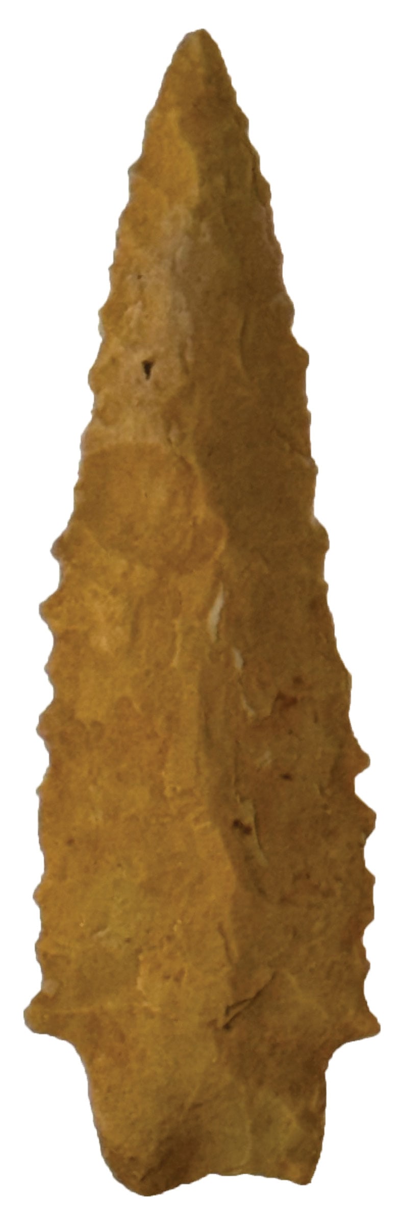 3 5/8” Kirk Stemmed. Orangest/Tan Chert. KY. Ex William Allen. Rogers COA. (1 of 3)