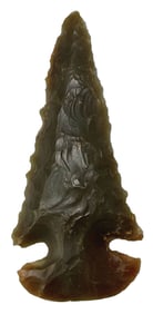 3” Dovetail, Sonora Flint. Nice Gray With Bullseye. KY.. Ex Jim Leavell. Davis COA.