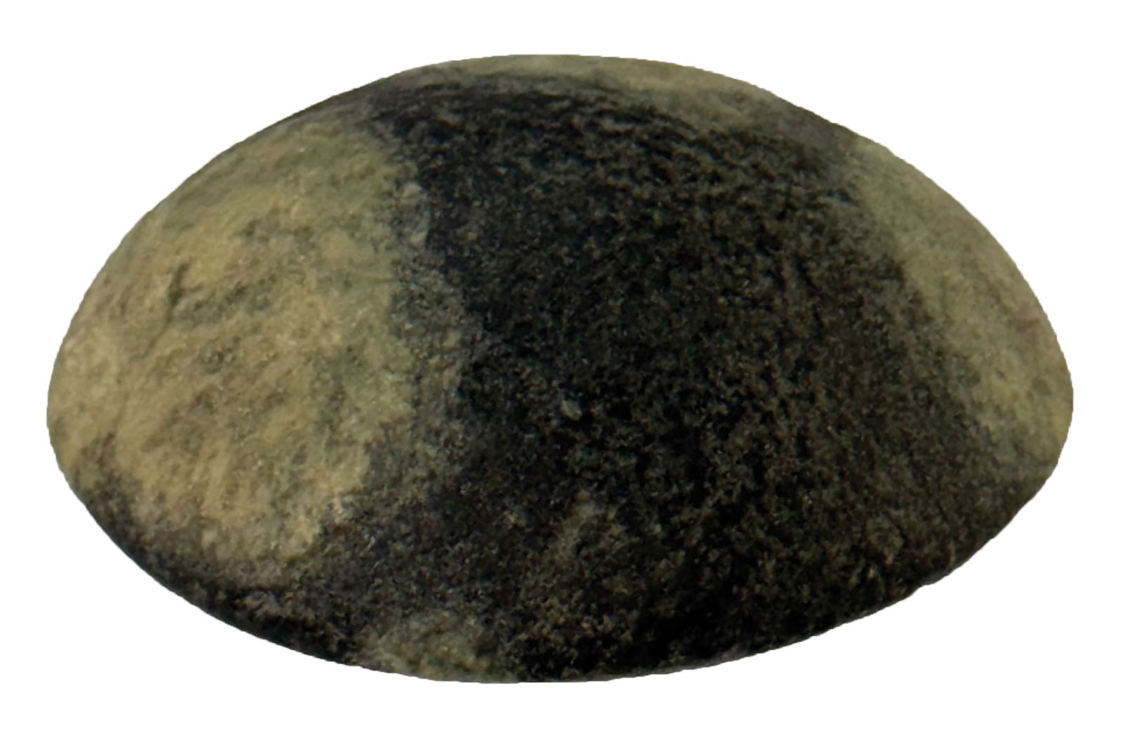 2 1/4” Cone. Black and White Material. Calhroun Co., IL. Ex Renfour and Lloyd Cash. (1 of 2)