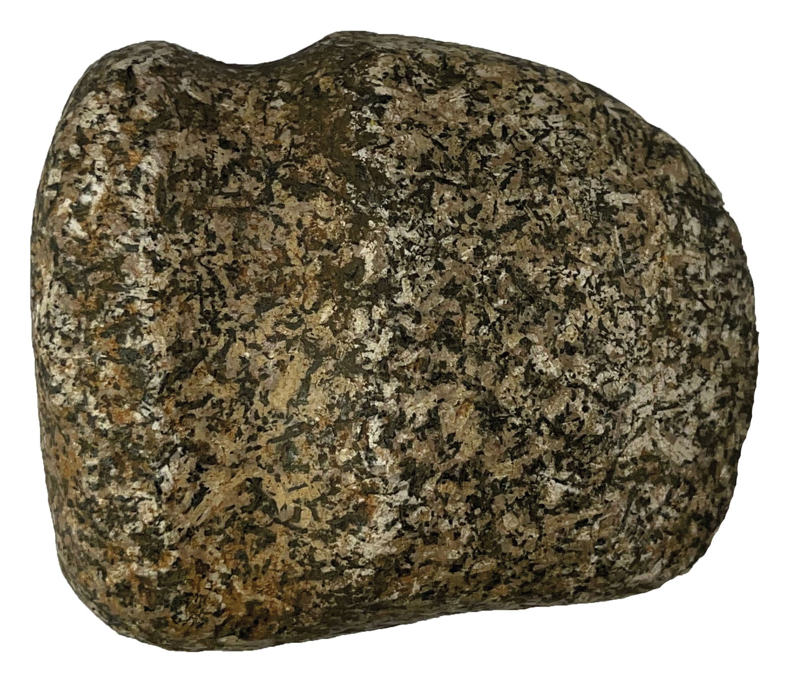 3 “ Small 3/4 Grooved Axe. Madison County, Kentucky. Ex Jim Leavell.: 3“ Small 3/4 Grooved Axe. Nice Black and White and Tan Granite. Madison County, Kentucky. Ex Jim Leavell Collections.