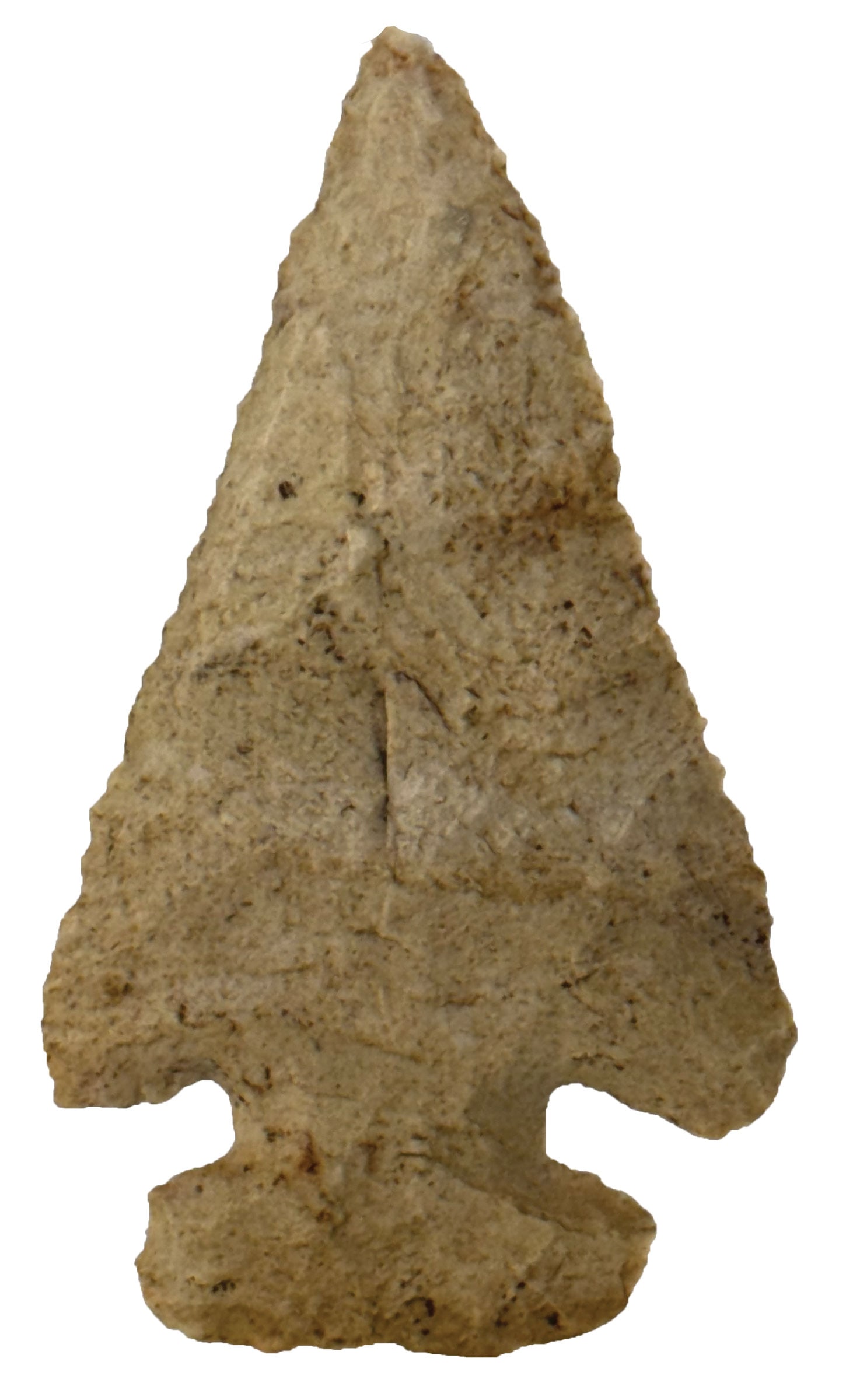 3 1/2” Thebes. Tan Flint. Madison County, Missouri. Ex Nick Gatses and Steve Ford Collections. (1 of 2)