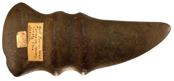 8 1/4” Ceremonial Axe. Montgomery, Co., OH. Ex Cusick and Lloyd Cash.