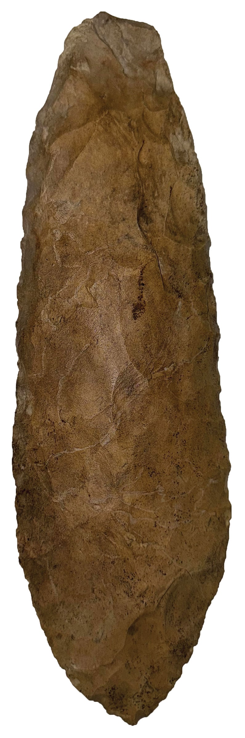 12 1/8” Mississippian Spade. Monroe Co., IL. Ex D. Flory and T. Allen. Bennett COA. (1 of 3)