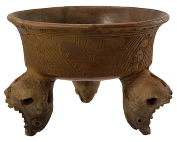 4 3/16” T. Tripod Bowl. Pre-Columbian. Ex Curt Grimmer and Tony Putty.