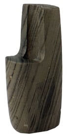 2 5/8" Banded Slate Geniculte Style Bannerstone. Indiana. Ex Floyd Ritter and Kevin Pipes.