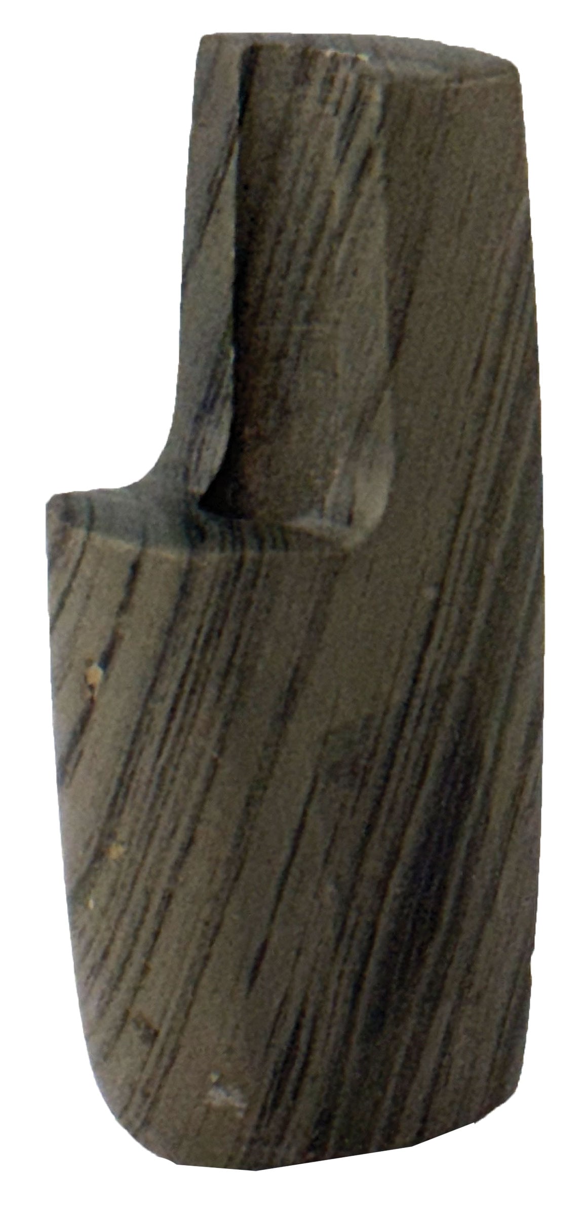 2 5/8" Banded Slate Geniculte Style Bannerstone. Indiana. Ex Floyd Ritter and Kevin Pipes. (1 of 5)