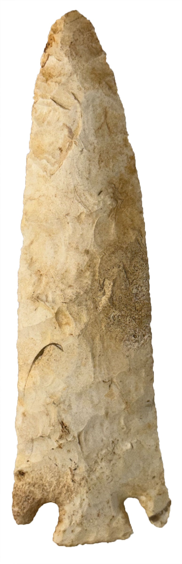 7 1/4" Etley. Burlington Chert. Illinios. Ex Charlie Cathers and Floyd Ritter. COA. (1 of 3)