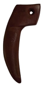 3 1/2" Catlinite Bear Claw Pendant. Wilkinson County, Mississippi. Ex Byron Anderson.