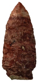 3 5/116" Benton. Alibates Material. Tennessee. Ex Gilbert Cooper and Jeff Hunt. Rogers COA.