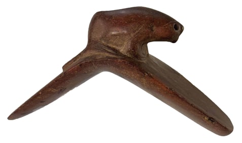 4" Beaver Effigy Pipe. Angled platform. Pike County, Ohio.