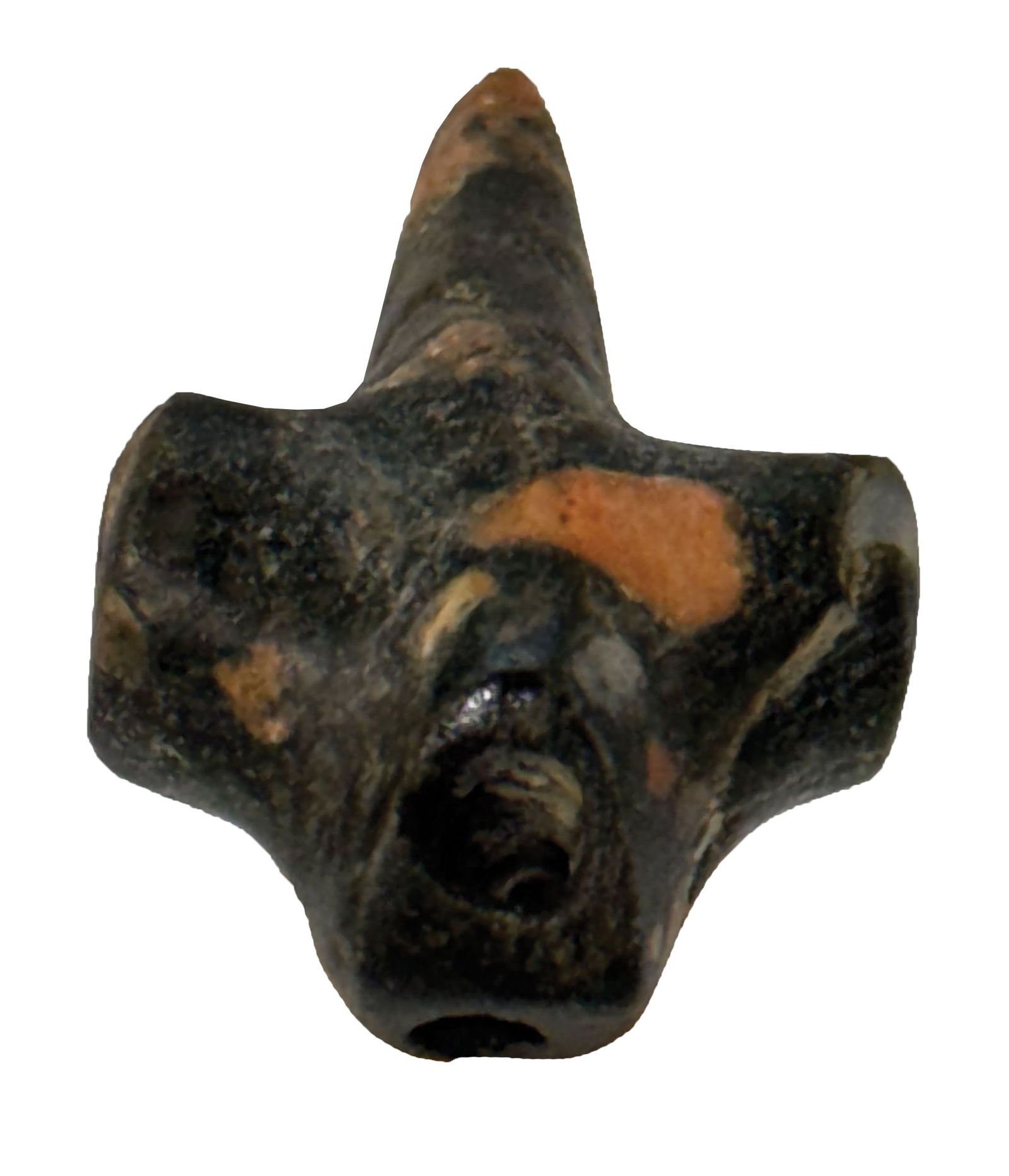 2 1/8" Porphyry Popeye Birdstone Head Pendant. Kent County, Michigan. Anciently Salavaged. (1 of 3)
