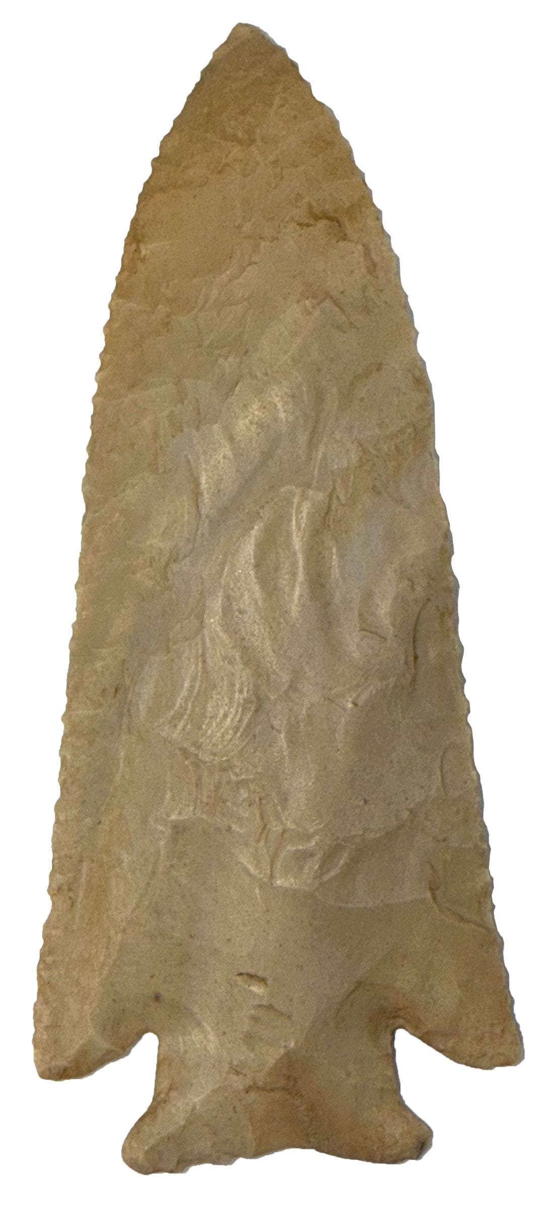 4 5/8" Hardin. Burlington Chert. Very nice and well made. Illinois. Ex George Hoke (1946). (1 of 2)