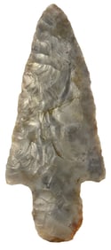 5 3/16" Adena. Light Gray Color Chert. Ross County, Ohio. Ex Eugene White. Rogers COA.