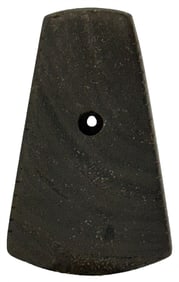 3 1/8" Tallied Bell Pendant. Dark Black Slate. Logan County, Kentucky. Jackson COA.