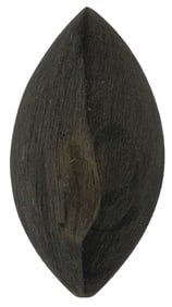 3 7/8" Boatstone. Green Banded Slate. Heavily Cleaned. Ex Stockwell and Ritcher. Jackson COA.