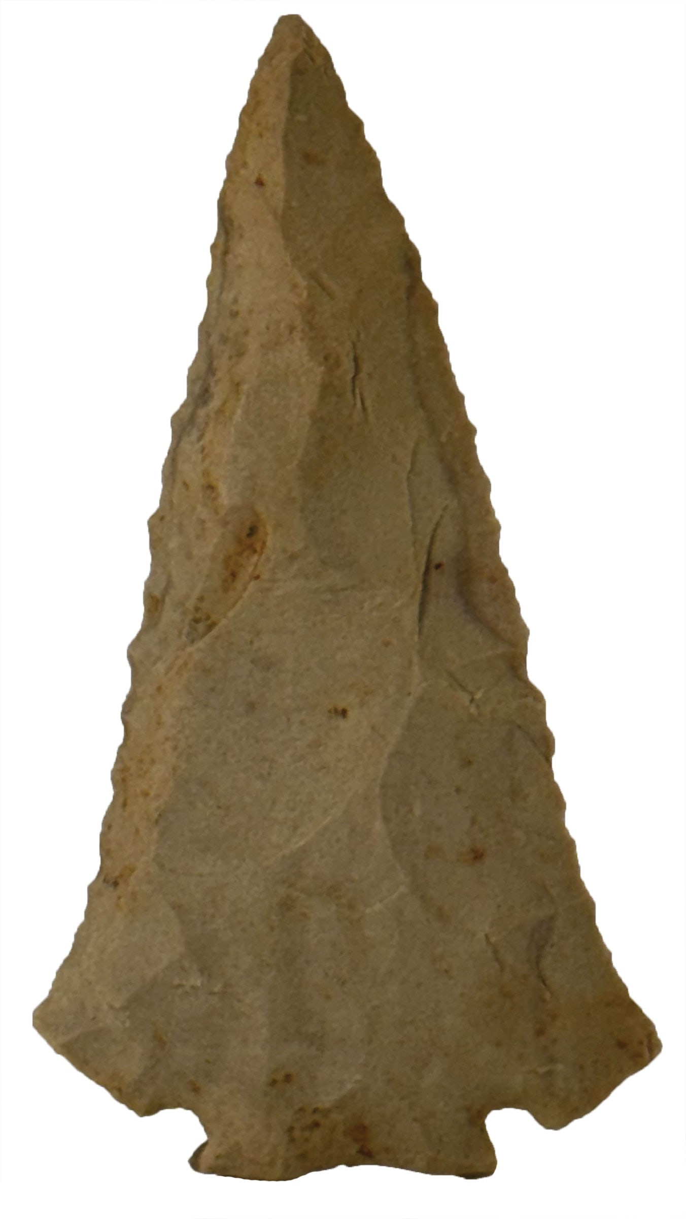 3 1/8" Decatur. Light Gray Chert. Kentucky. Ex Fred Tyler, David Smith. Rogers COA. (1 of 2)