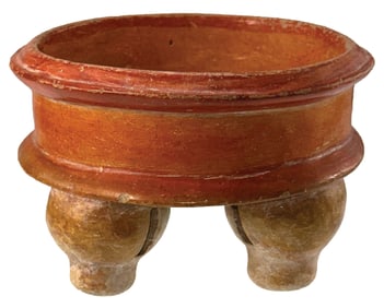 5 3/4” Pre-Columbian Bowl with Suspension Holes and Legs.