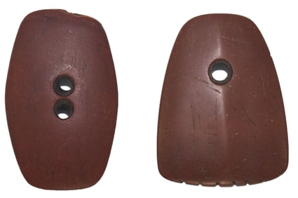 Two Historic Catlinite Pieces from Iowa. Both in very good condition. Ex Gary Cuckler.