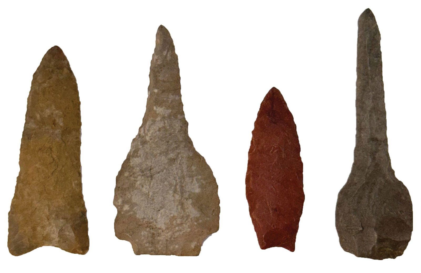 4 Points. 3 1/4" to 4 1/2". Variety of Matieral and Styles. Ex Bob Croasdale Collection. (1 of 2)