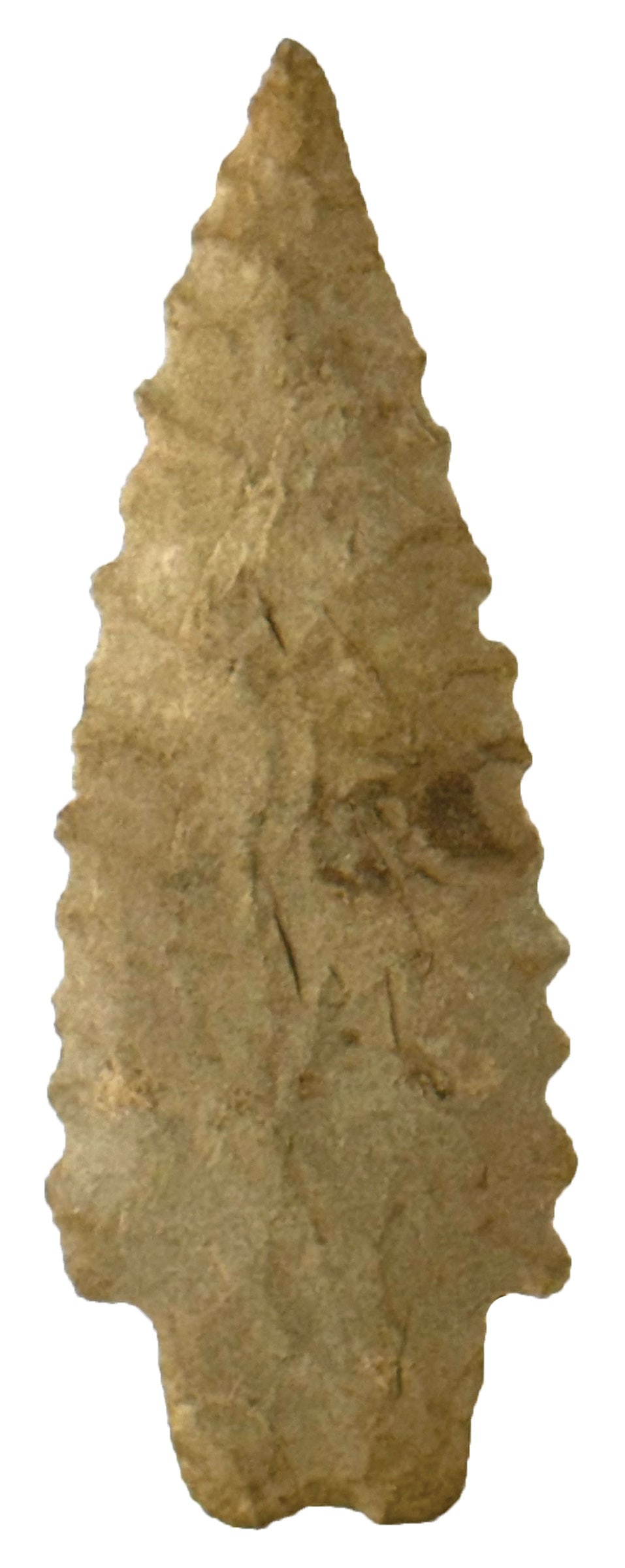 3 9/16" Kirk Stemmed. Tan Chert. Perry County, Tennessee. Ex Bobby Boone. Rogers COA. (1 of 3)