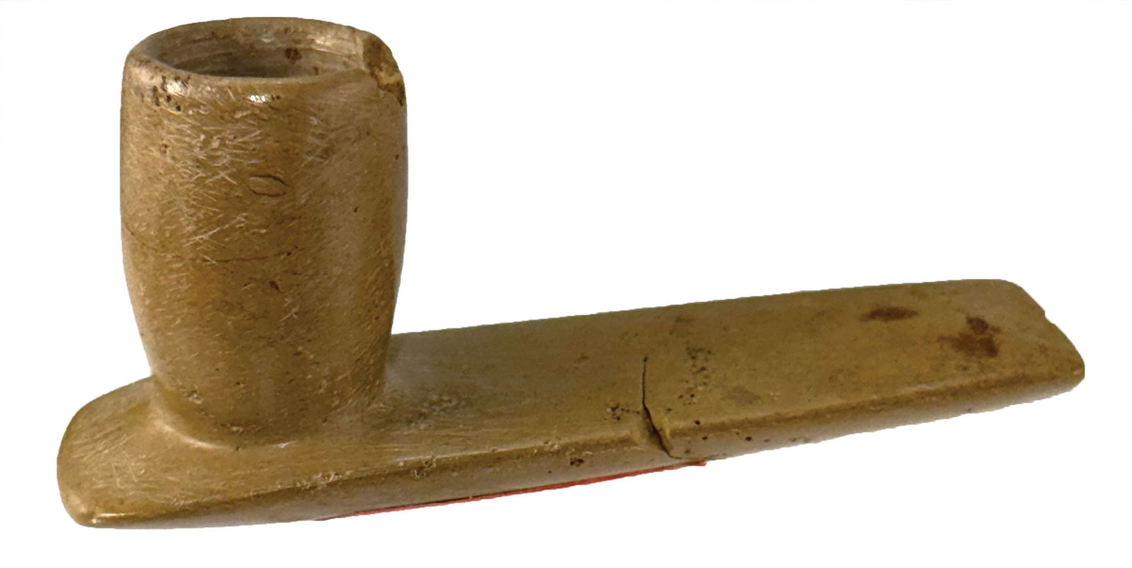 3" Pipestone Iroquois Pipe. New York. Glued at Stem. Nice Old Example. (1 of 4)