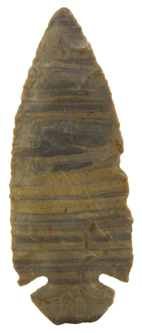 3 1/2” Dovetail. Kentucky. Striped Tyrone Chert. Ex-Doug Underwood.  Putty and Davis COA's. (1 of 4)