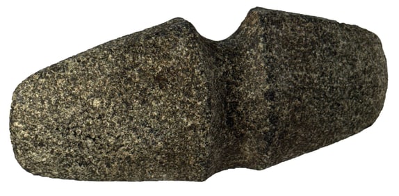 8 1/4" Rare 3/4 Groove Double Bit Hardstone Axe. Conemaugh, PA. Ex Byron Anderson.