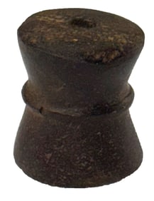 1 1/8" Spool. Hematite. Huron County, Ohio. Ex Earl Bates. Perino, Putty and Howard COAs.