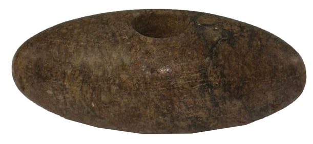 2 1/2" Chlorite Bannerstone. Windham County, Vermont. Ex Art Beebe. Jackson COA.