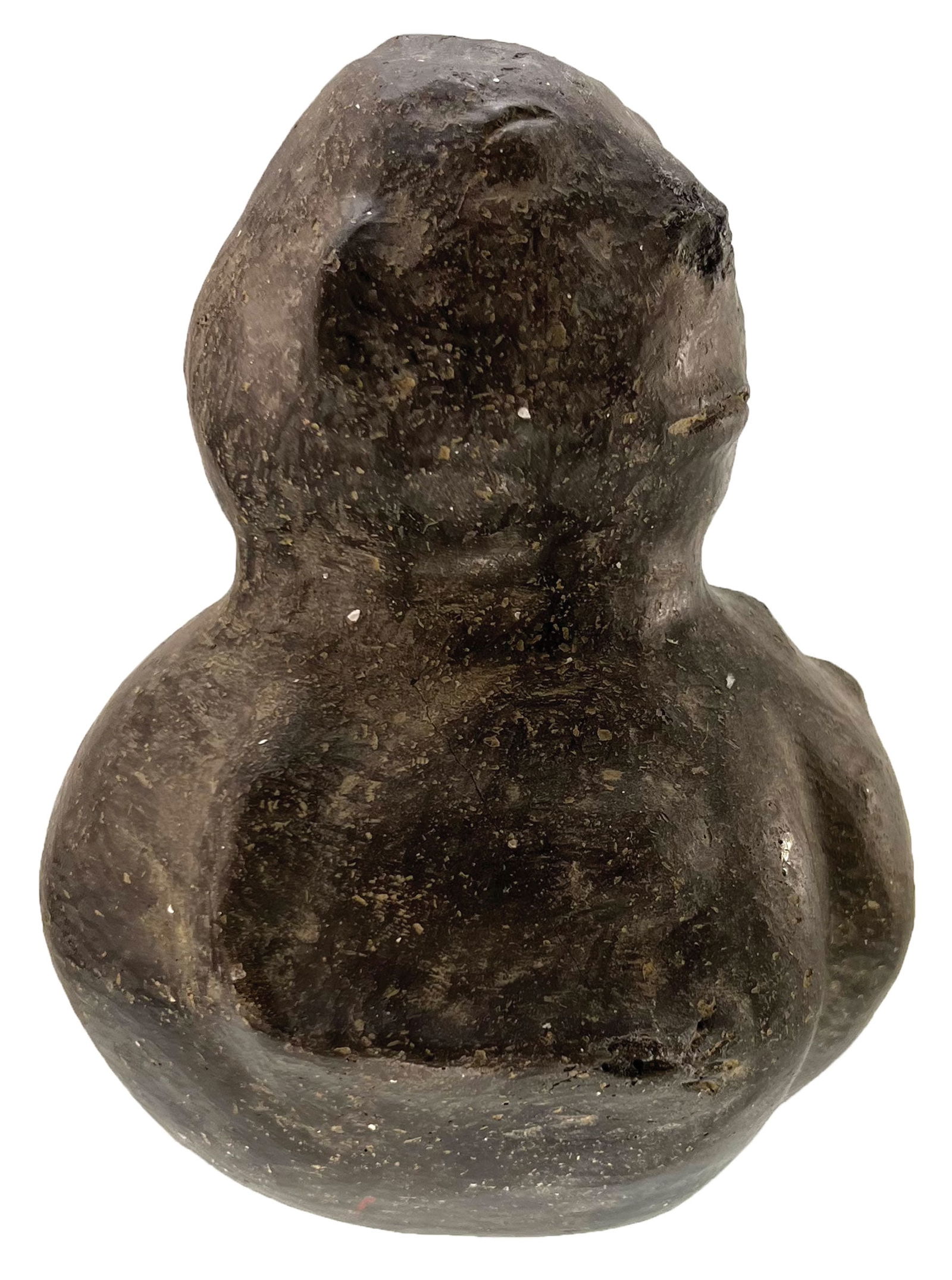7" Human Effigy Hooded Waterbottle. Recovered near the Banks Site, Arkansas. Ex Daniel Wolf. (1 of 7)