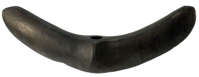 7 7/8” Crescent Bannerstone. Ohio. Pictured. Ex Col. Raymond Vietzen and Terry Crafton.